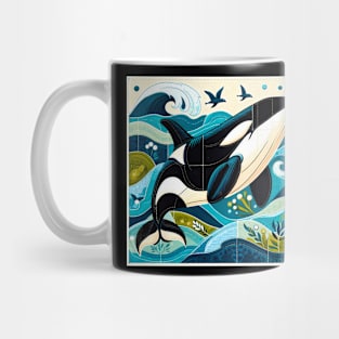 Stitched Whale Mug